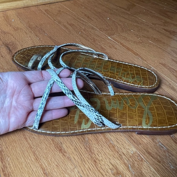 Sam Edelman Gillian Snake Print Flat Sandal, Size 9 - Picture 5 of 10